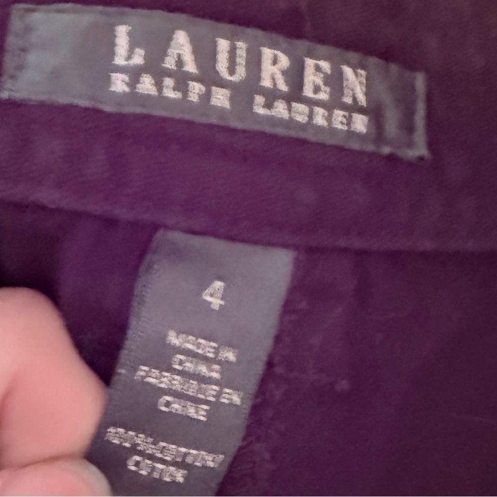 Lauren Ralph Lauren Black‎ Chino Shorts Women's Size 4 Flat Front Casual Comfort - Picture 3 of 3